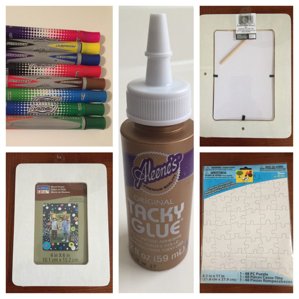 Supplies for Puzzle Piece Picture Frames